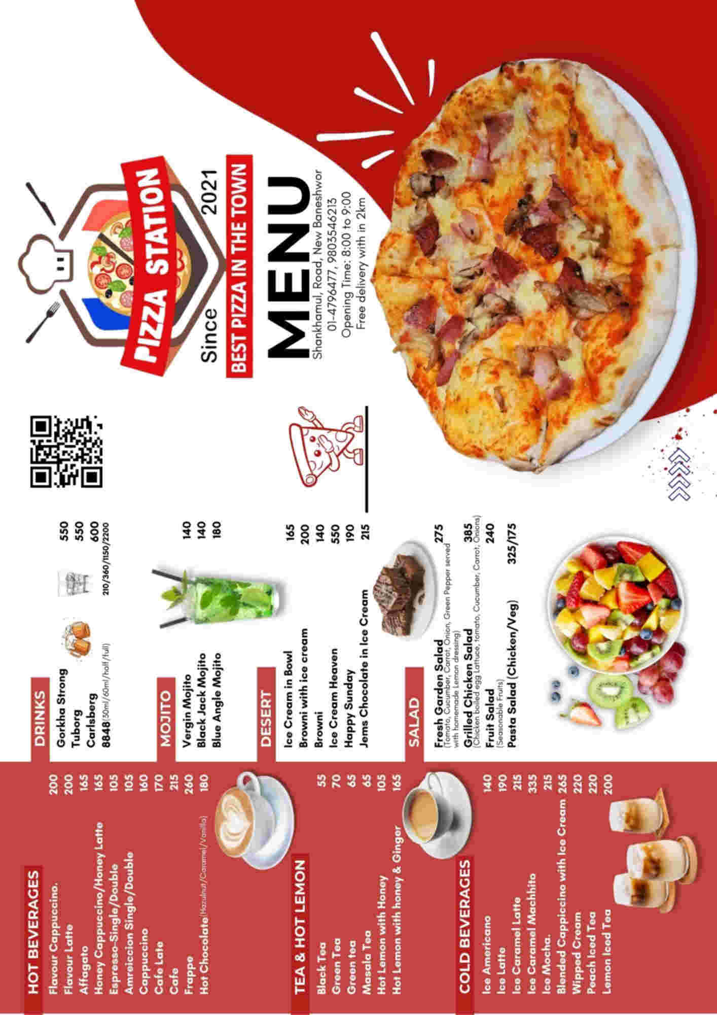 Menu design sample for restaurant